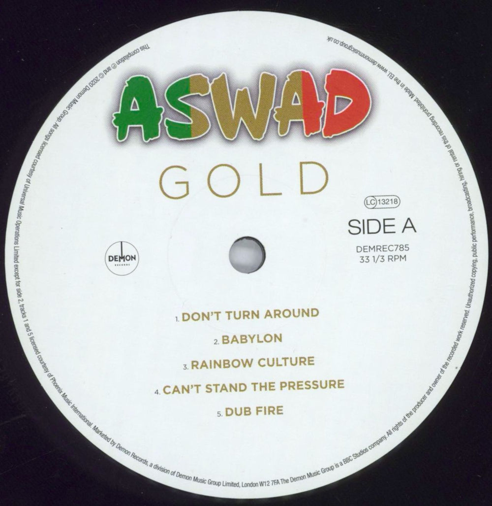 Aswad Gold UK vinyl LP album (LP record) ASWLPGO816838