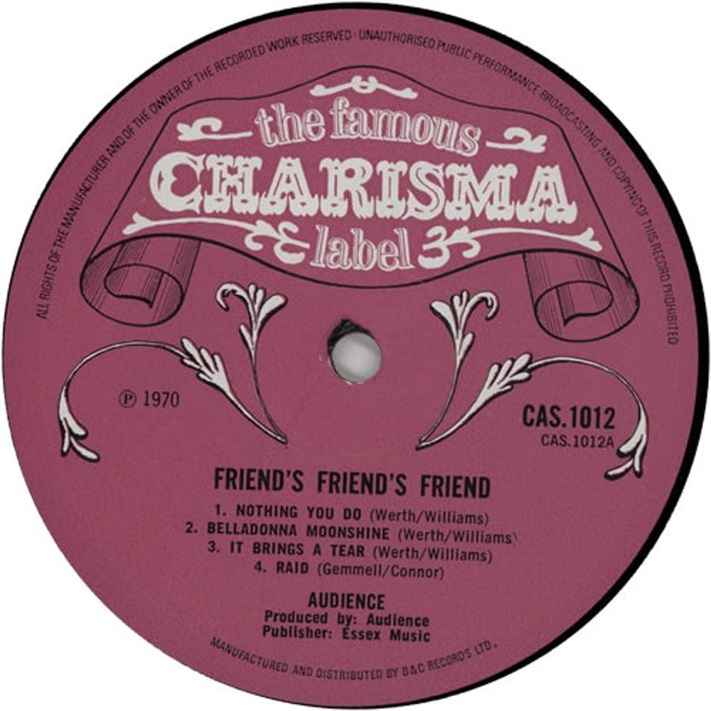 Audience Friends Friends Friend - 1st UK vinyl LP album (LP record) UDCLPFR132216