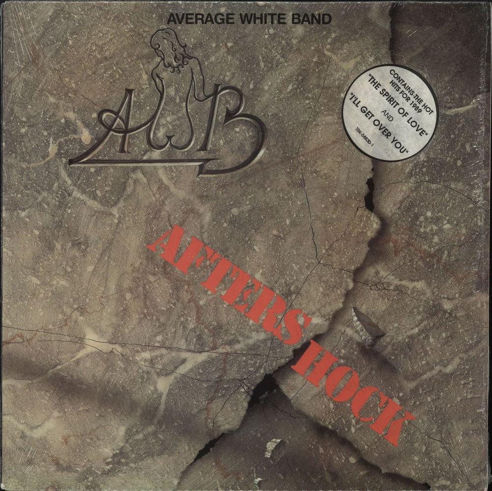 Average White Band Aftershock - stickered shrink US vinyl LP album (LP record) TRK-58830-1