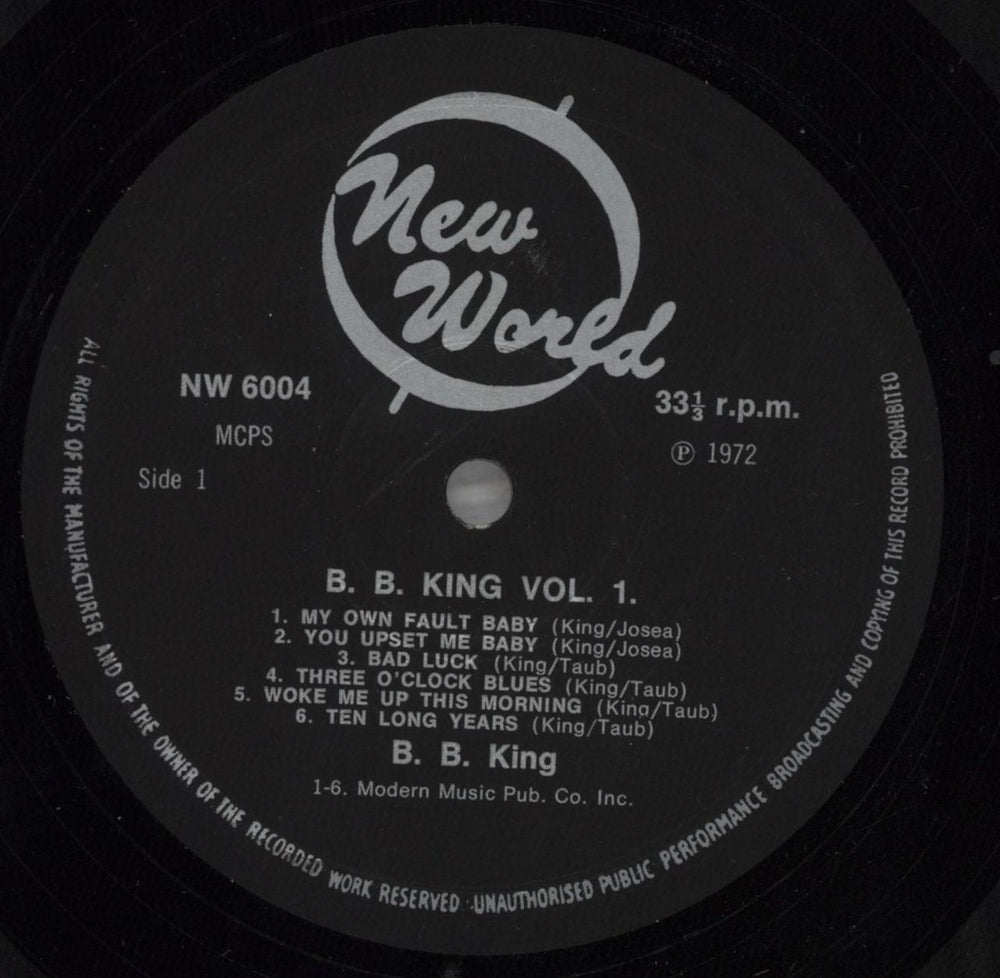 B B King B.B.King Volume 1 UK vinyl LP album (LP record) BBKLPBB826559