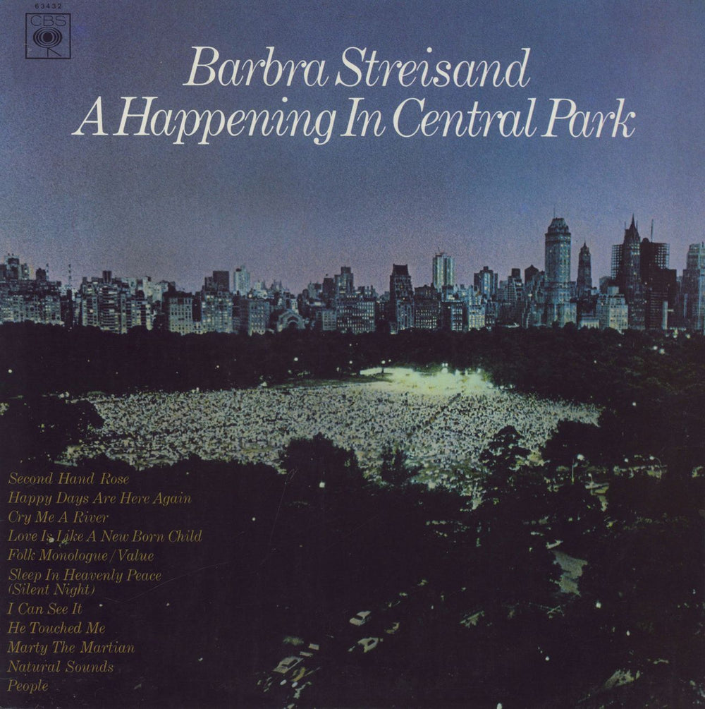 Barbra Streisand A Happening In Central Park UK vinyl LP album (LP record) S63432