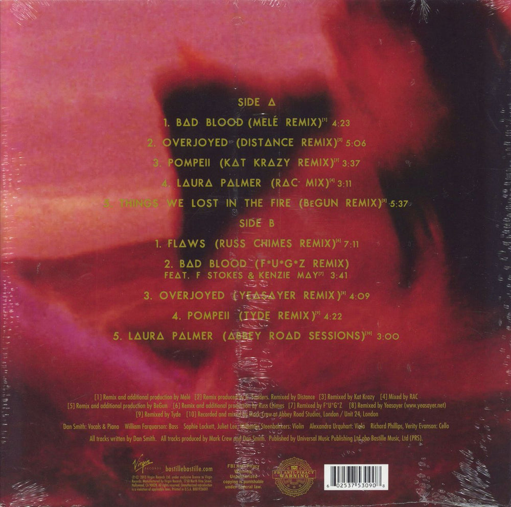 Bastille Remixed - Sealed US vinyl LP album (LP record) 602537530908