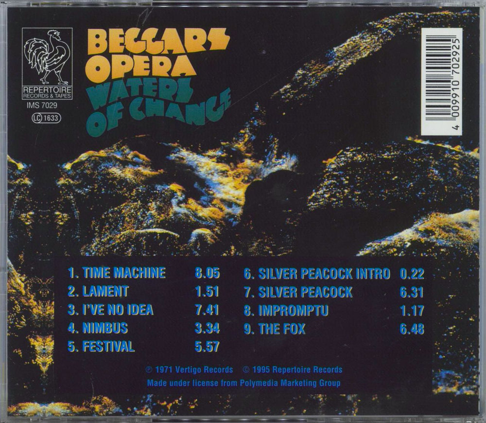 Beggar's Opera Waters Of Change German CD album (CDLP)
