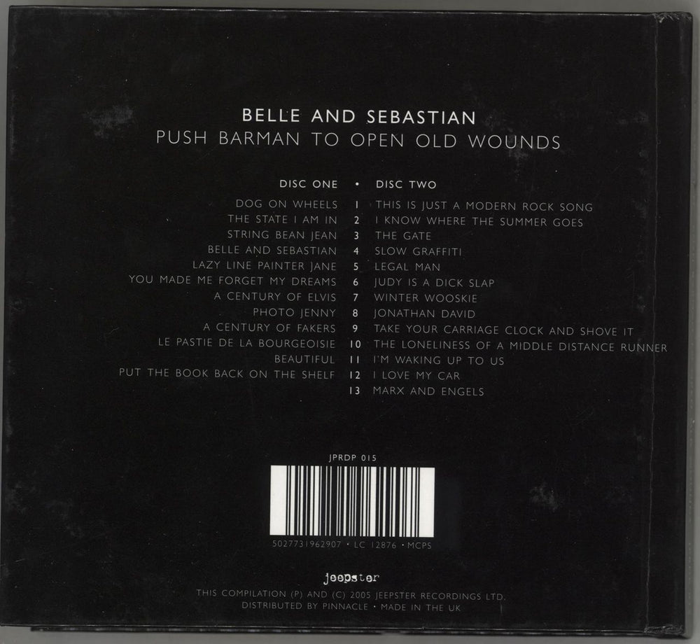 Belle & Sebastian Push Barman To Open Old Wounds UK 2 CD album set (Double CD) B&S2CPU322570