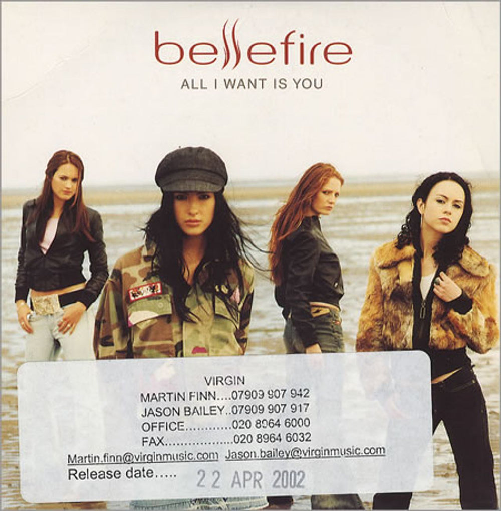 Bellefire All I Want Is You UK Promo CD single (CD5 / 5") VSCDJ1820