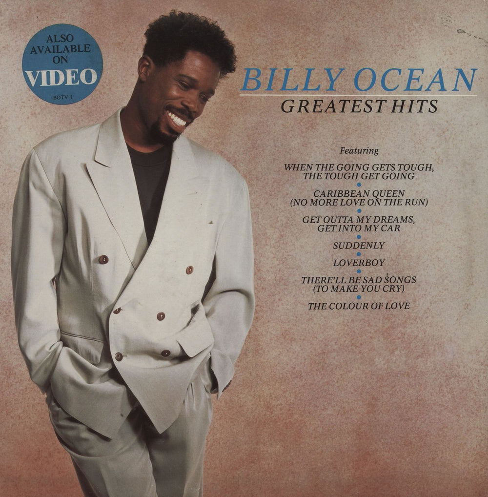 Billy Ocean Greatest Hits - Stickered Sleeve UK vinyl LP album (LP record) BOTV1