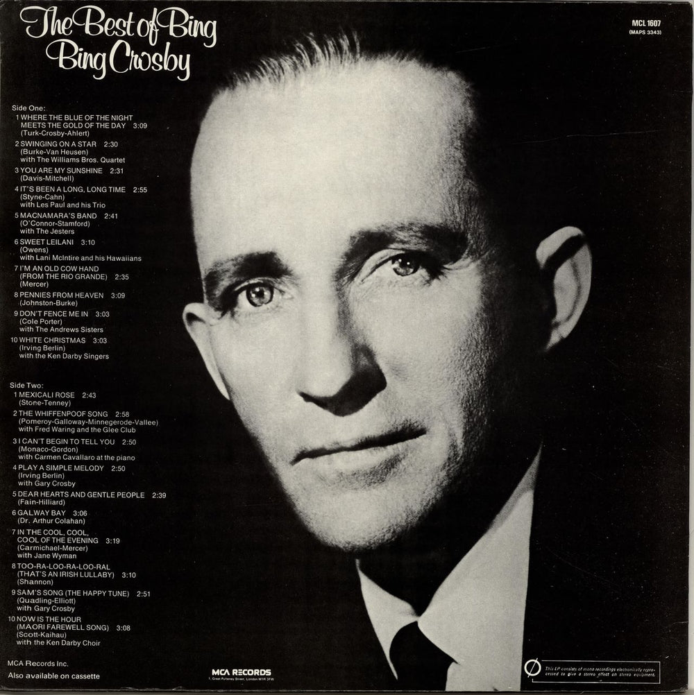 Bing Crosby The Best Of Bing UK vinyl LP album (LP record)