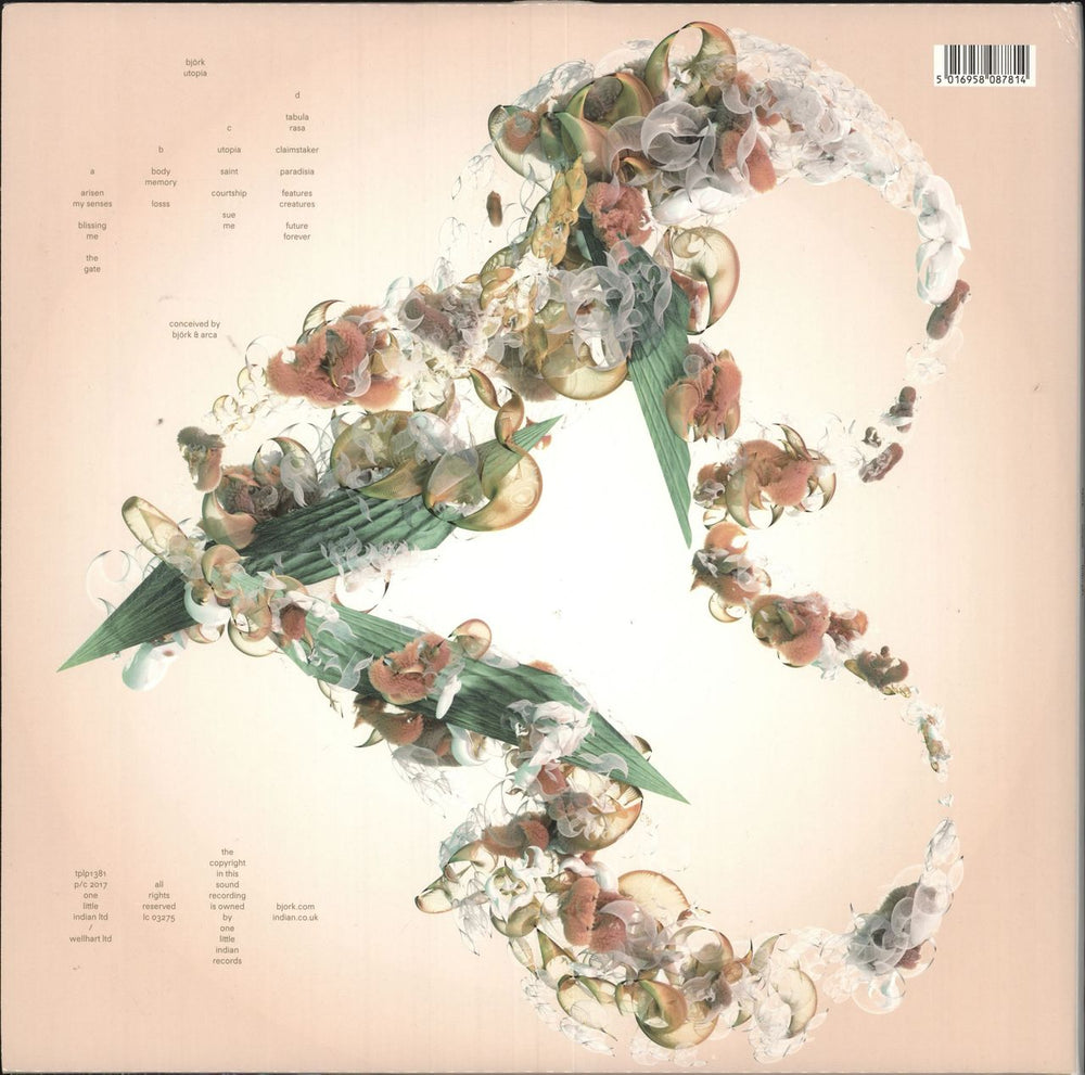 Björk Utopia- 200gm Vinyl UK 2-LP vinyl record set (Double LP Album) 5016958087814