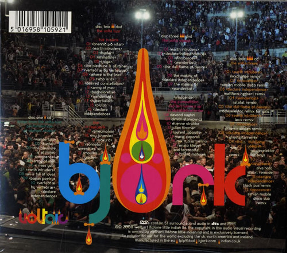 Björk Voltaic UK 4-CD album set BJK4CVO461487