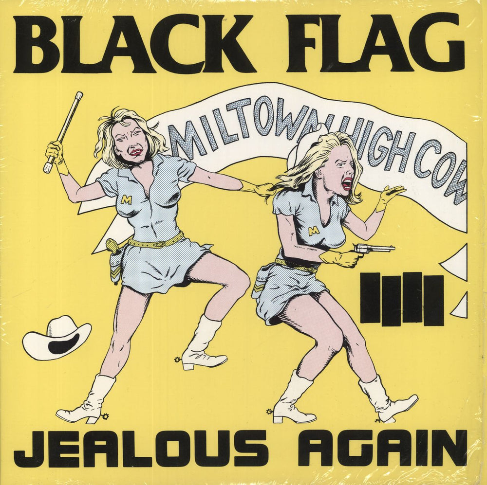 Black Flag Jealous Again - Open Shrink US 10" vinyl single (10 inch record) SST907
