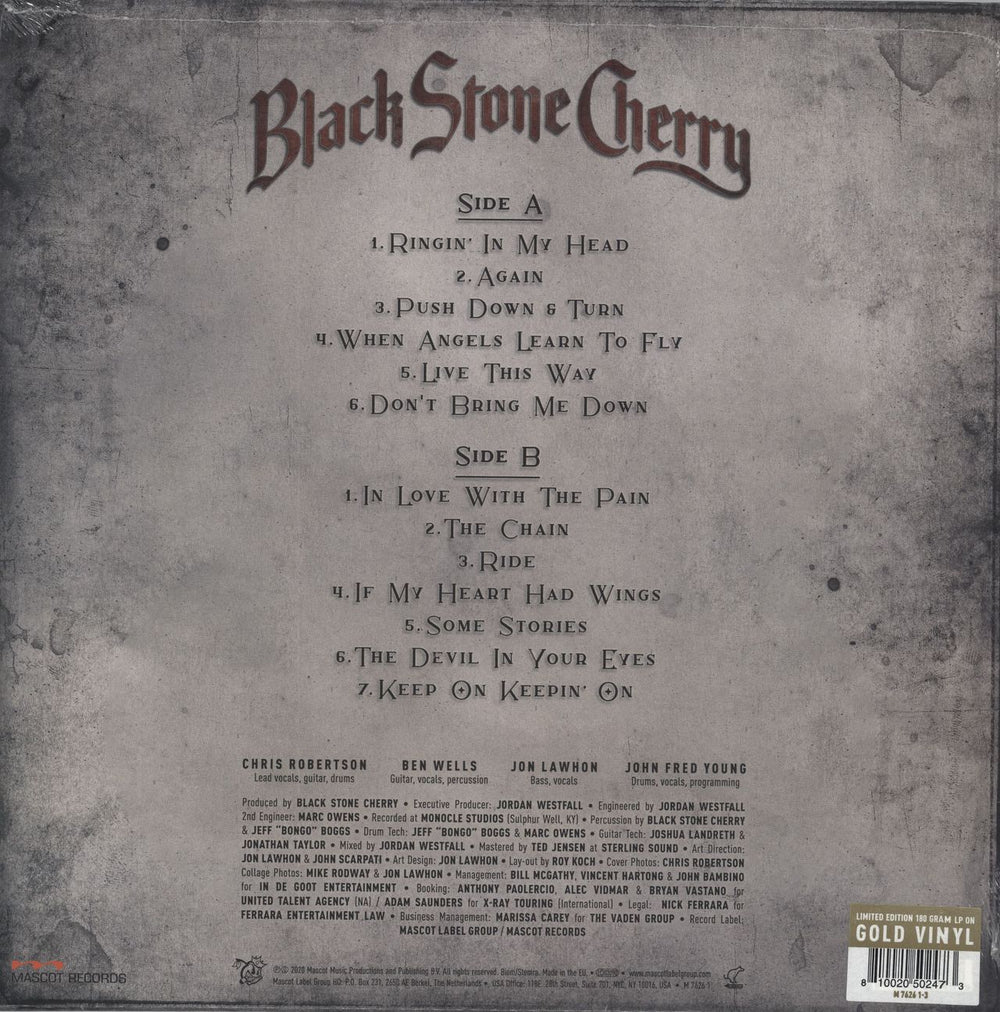 Black Stone Cherry The Human Condition - 180gram Gold Vinyl - Sealed UK vinyl LP album (LP record) 810020502466