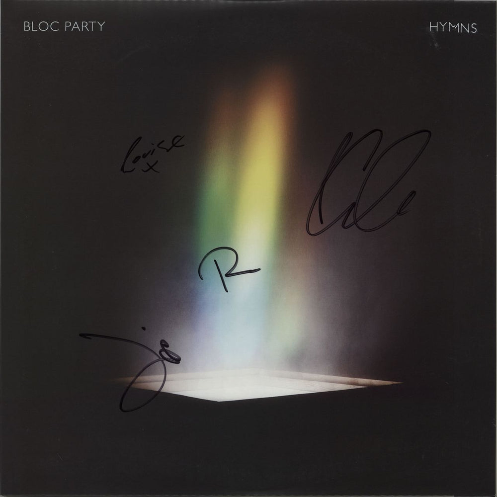 Bloc Party Hymns - White Vinyl - Autographed UK 2-LP vinyl record set (Double LP Album) INFECT261LP