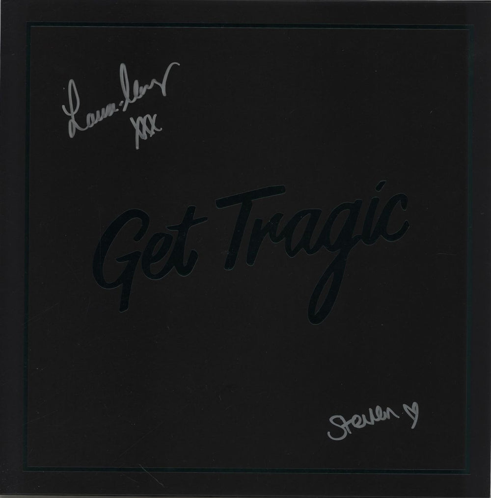 Blood Red Shoes Get Tragic - Green & Black Vinyl + Bonus 7" - Autographed UK vinyl LP album (LP record) JAZZLIFE16LX