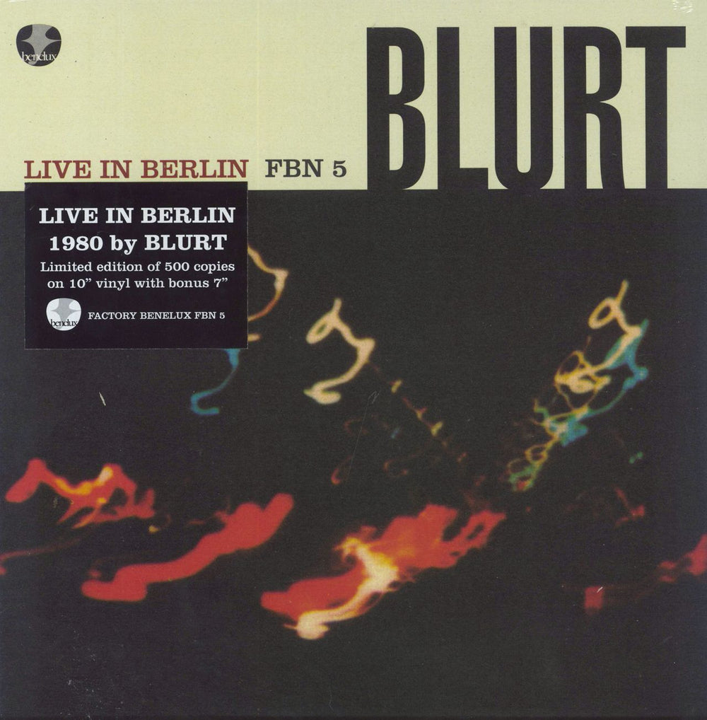 Blurt Live In Berlin + Bonus 7" - Sealed Belgian 10" vinyl single (10 inch record) FBN5