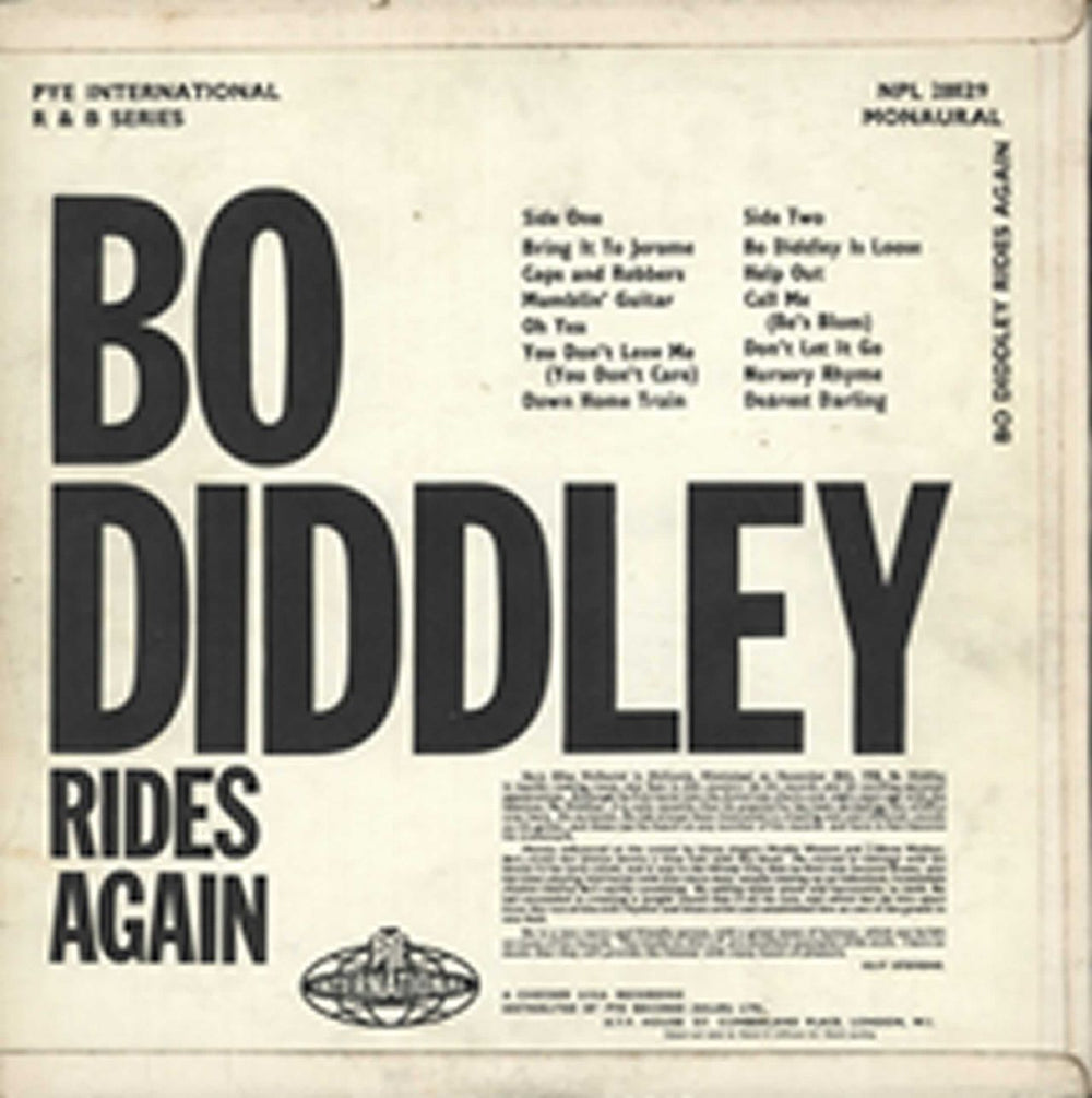 Bo Diddley Rides Again UK vinyl LP album (LP record)