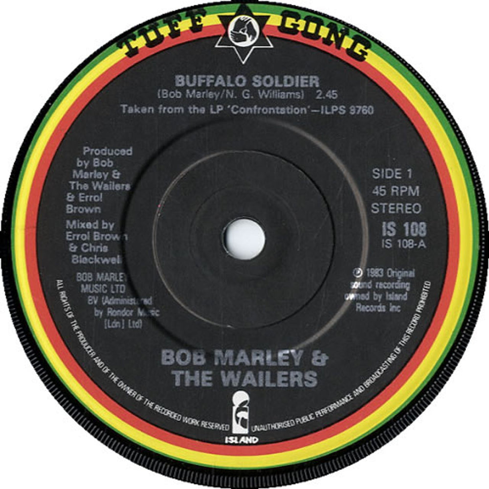 Bob Marley & The Wailers Buffalo Soldier + p/s UK 7" vinyl single (7 inch record / 45) BML07BU111505