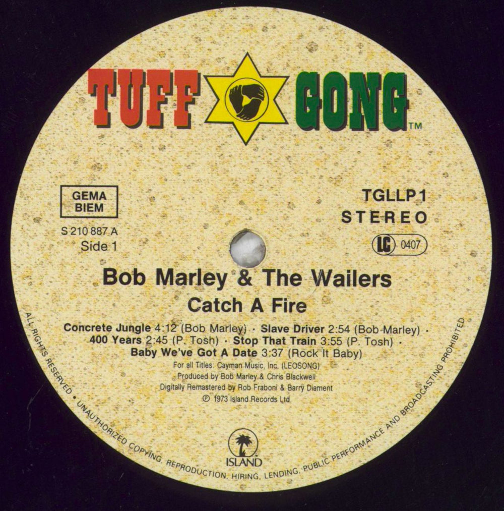 Bob Marley & The Wailers Catch A Fire UK vinyl LP album (LP record) BMLLPCA542491