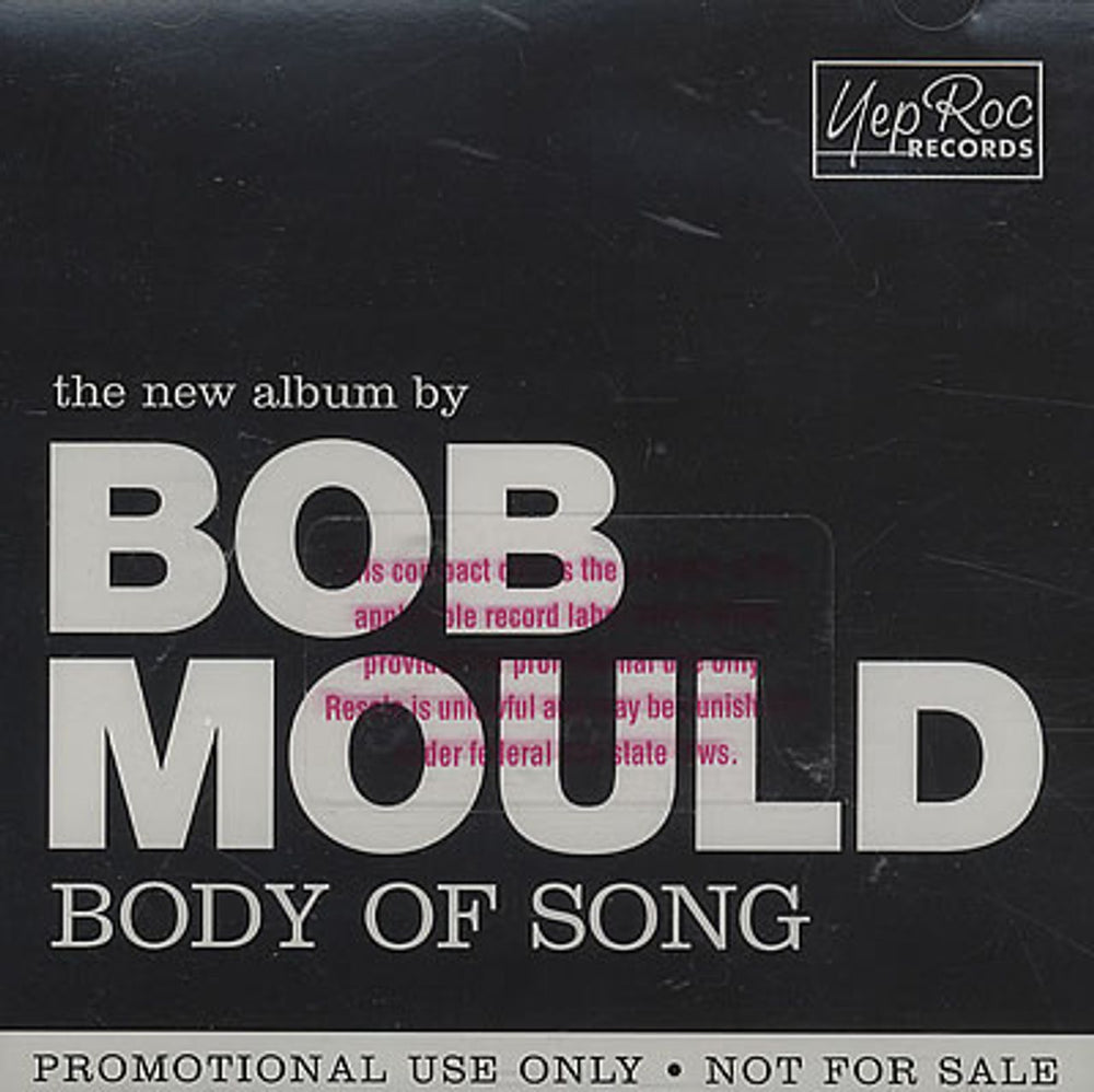 Bob Mould Body Of Song US Promo CD album (CDLP) YEP2091