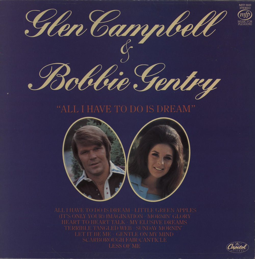 Bobbie Gentry & Glen Campbell All I Have To Do Is Dream UK vinyl LP album (LP record) MFP5600