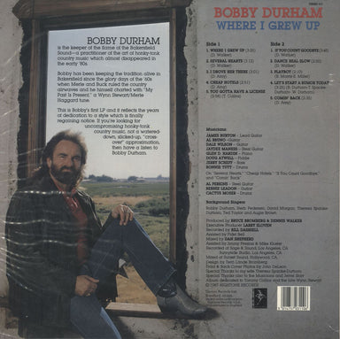 Bobby Durham Where I Grew Up UK vinyl LP album (LP record) 5014757031106