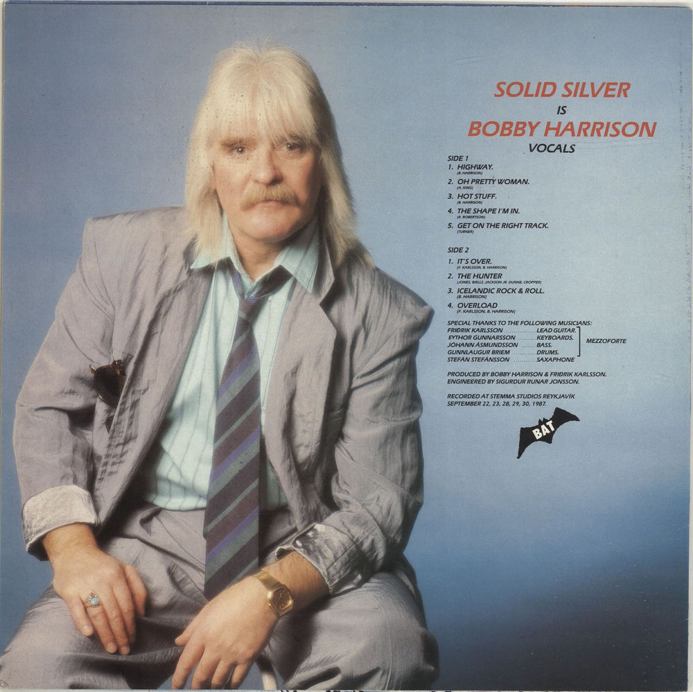 Bobby Harrison Solid Silver Icelandic vinyl LP album (LP record)