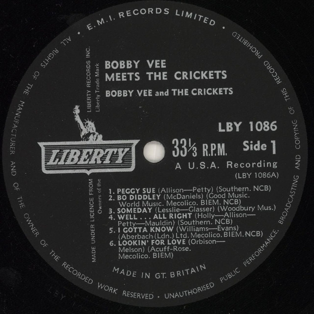 Bobby Vee Bobby Vee Meets The Crickets - VG UK vinyl LP album (LP record) BYVLPBO268543