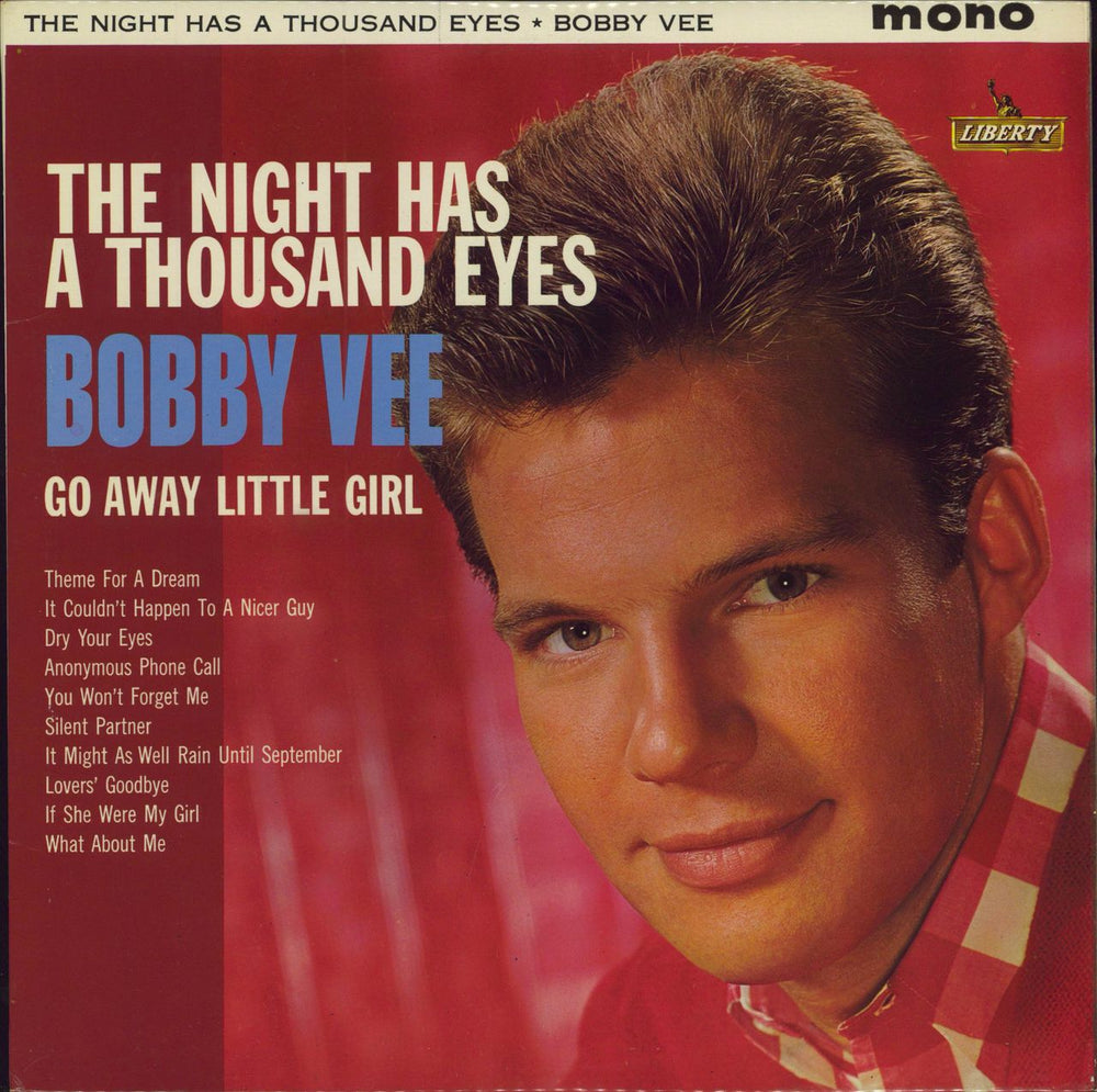 Bobby Vee The Night Has A Thousand Eyes - Archive UK vinyl LP album (LP record) LBY1139