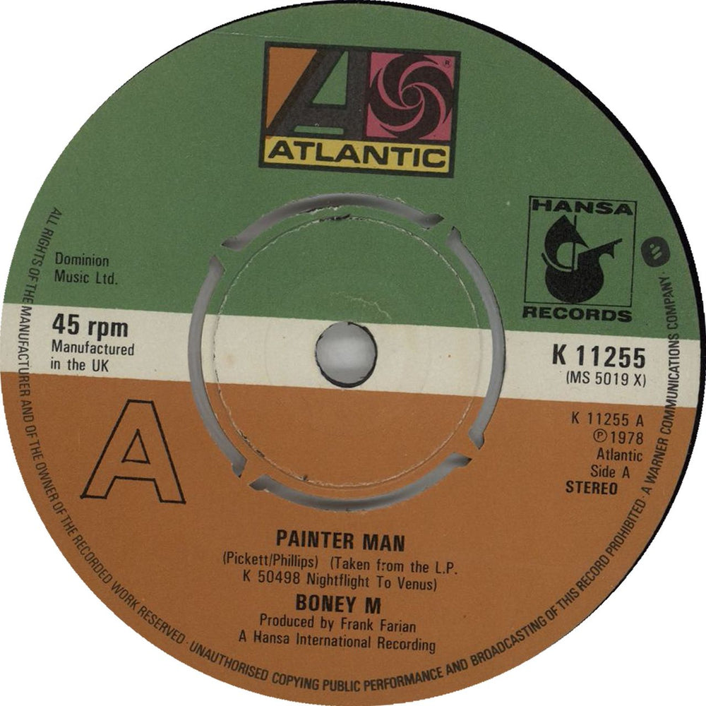 Boney M Painter Man UK 7" vinyl single (7 inch record / 45) K11255