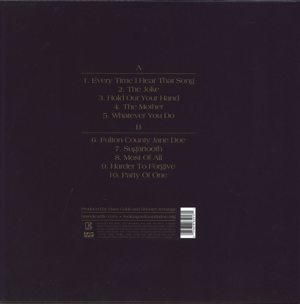 Brandi Carlile By The Way, I Forgive You US vinyl LP album (LP record) 075678659171