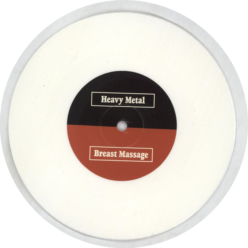 Breast Massage Heavy Metal - White Vinyl - Numbered Sleeve UK 7" vinyl single (7 inch record / 45) 644918031475