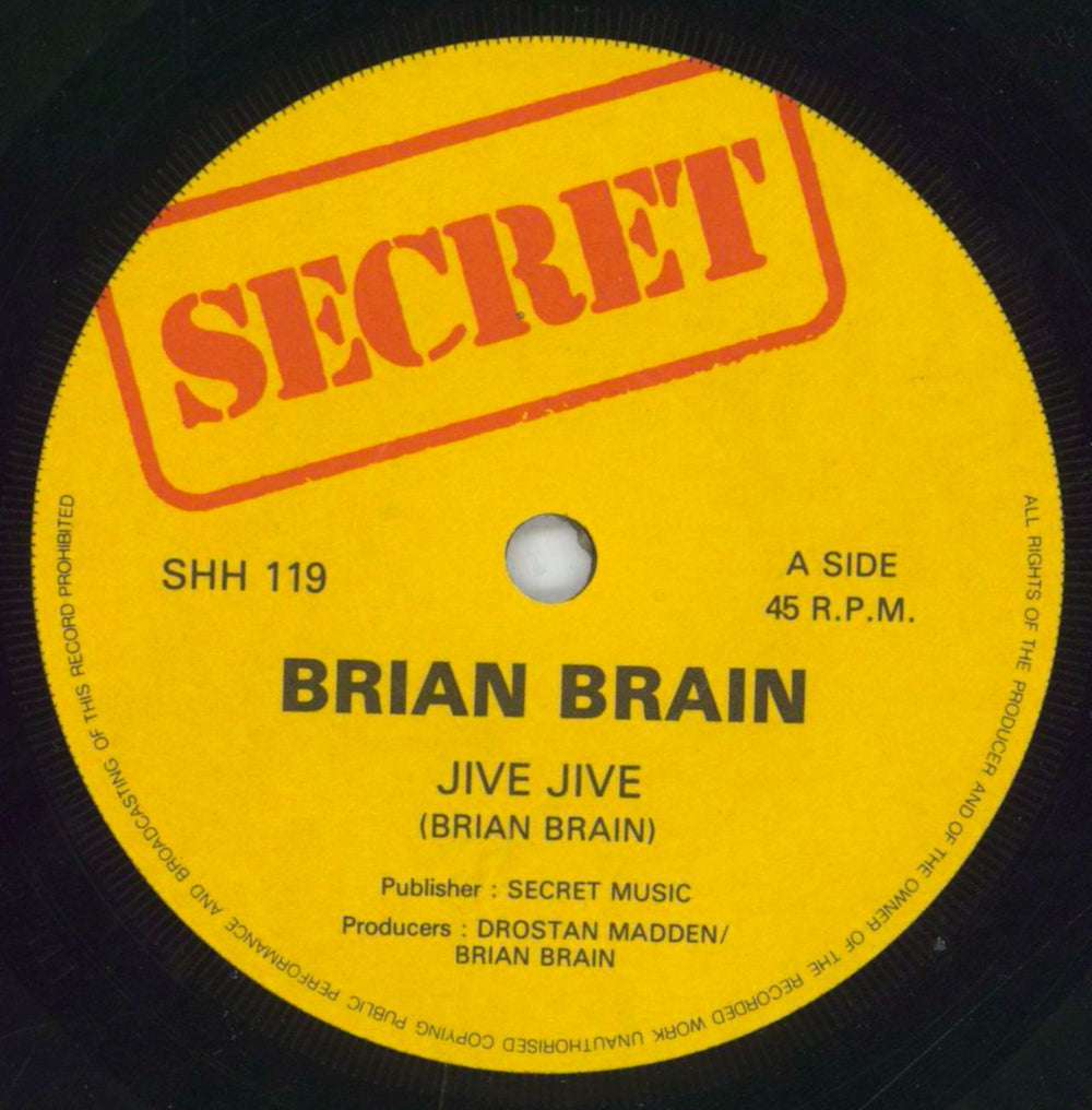 Brian Brain Jive Jive UK 7" vinyl single (7 inch record / 45) BZJ07JI818410