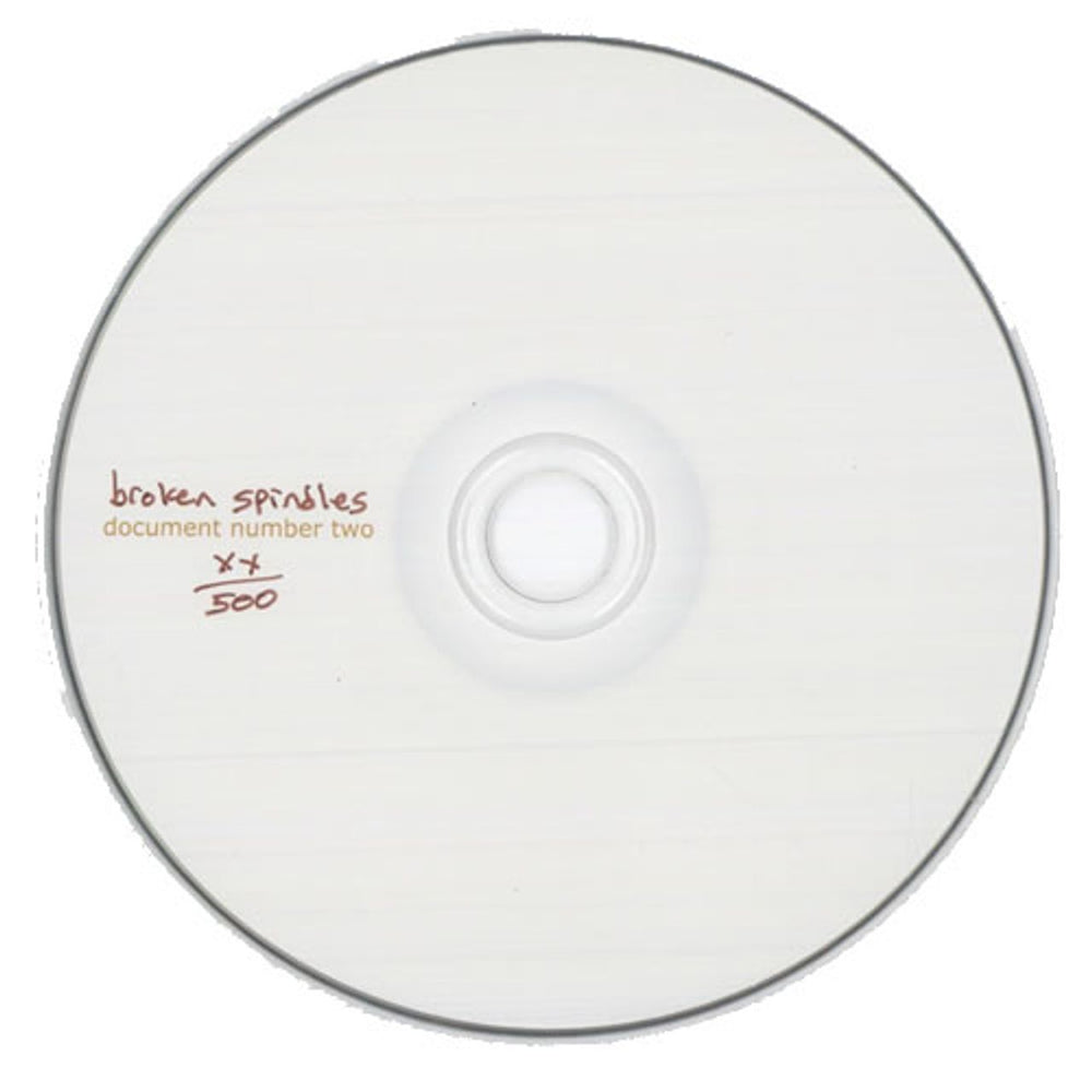 Broken Spindles Document Number Two US Promo CD album (CDLP) B68CDDO518971