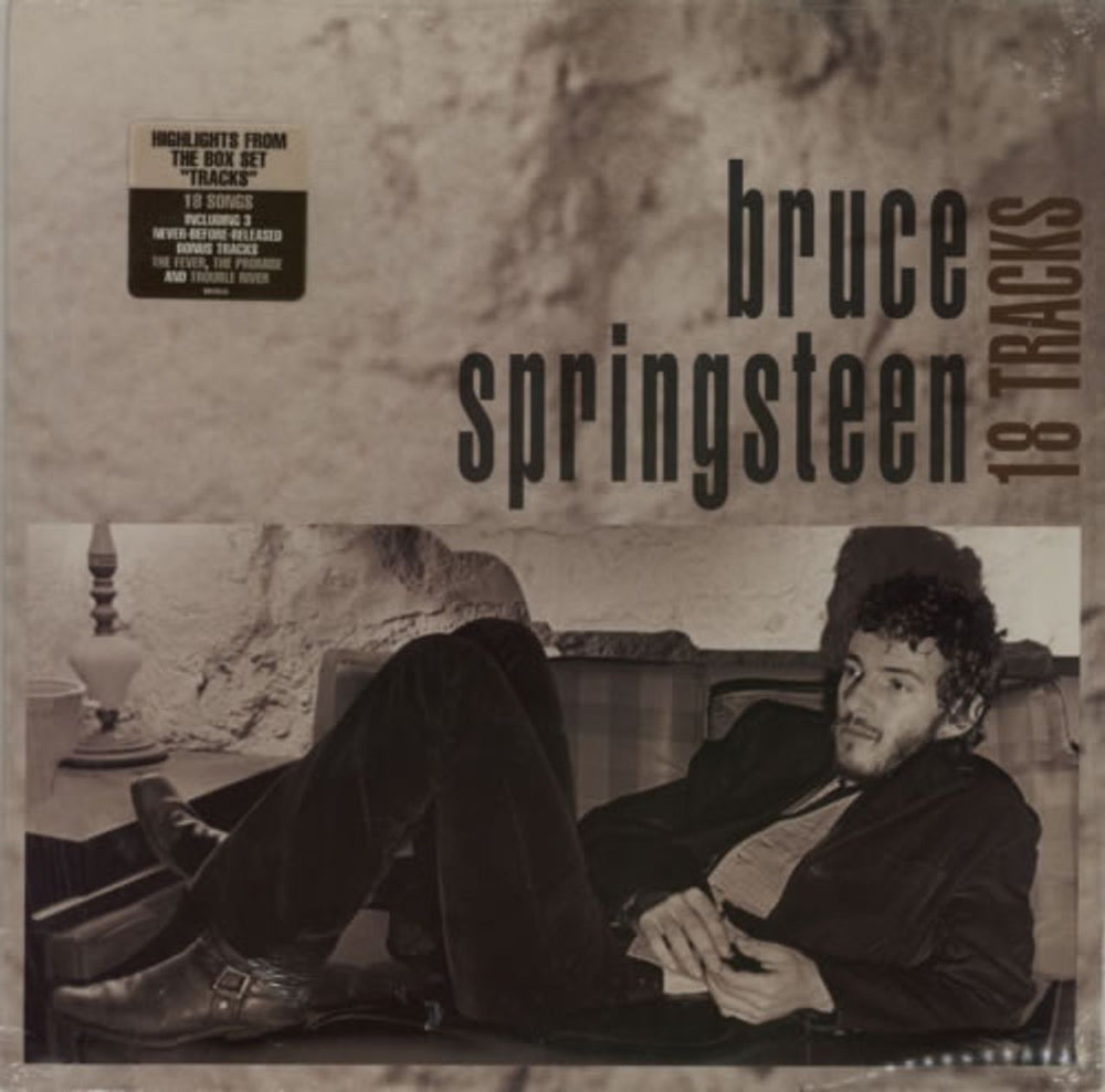 Bruce Springsteen 18 Tracks + Stickered Shrink US 2-LP vinyl record set (Double LP Album) C269476