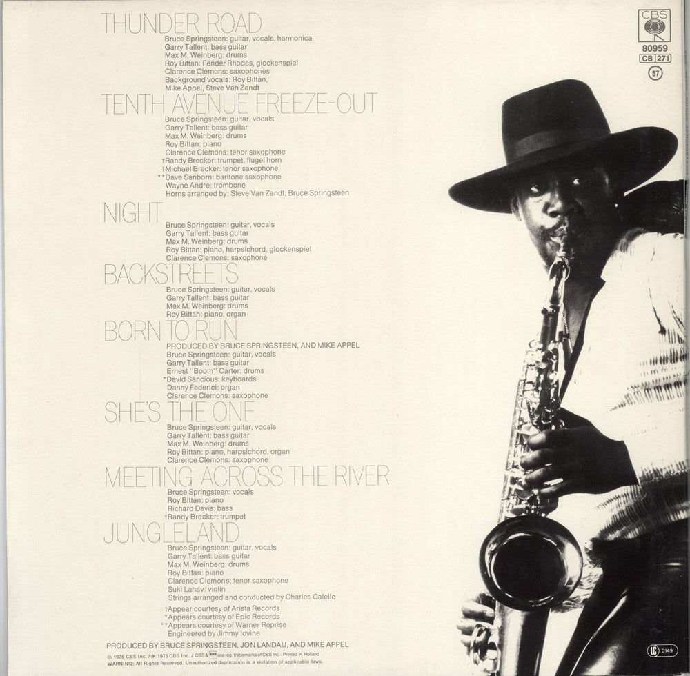 Bruce Springsteen Born To Run + Poster Dutch vinyl LP album (LP record) SPRLPBO31438