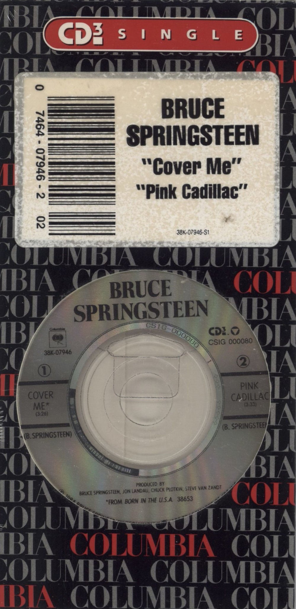 Bruce Springsteen Cover Me US 3" CD single (CD3) 38K-07946