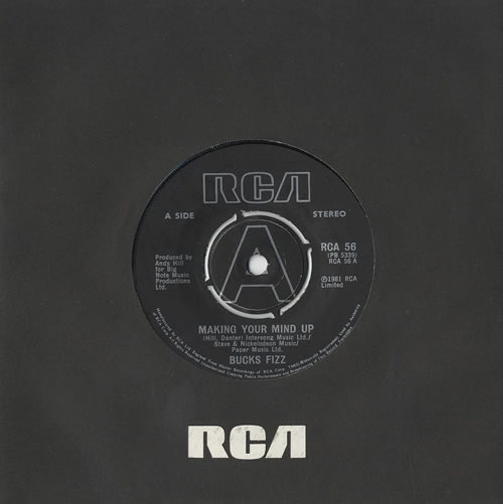 Bucks Fizz Making Your Mind Up - 4-pr UK 7" vinyl single (7 inch record / 45) RCA56