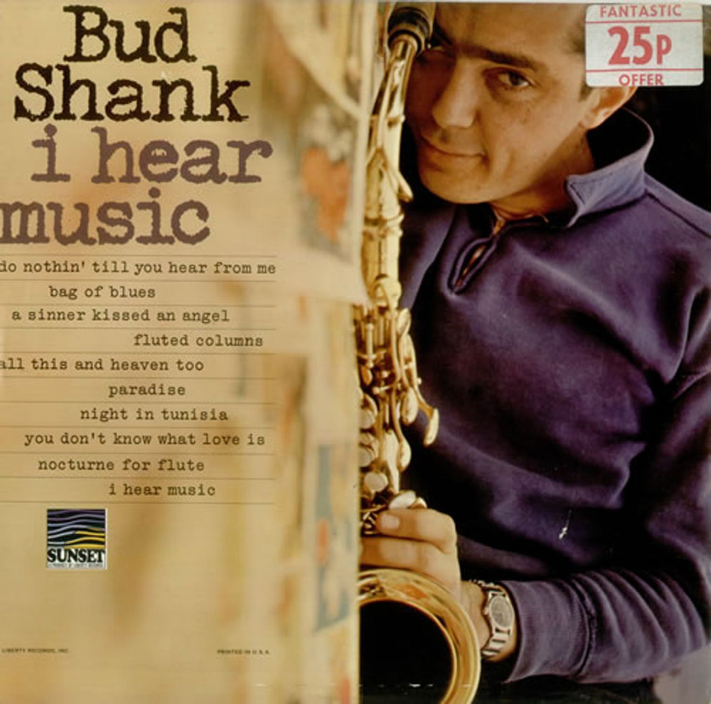 Bud Shank I Hear Music US vinyl LP album (LP record) SUM-1132