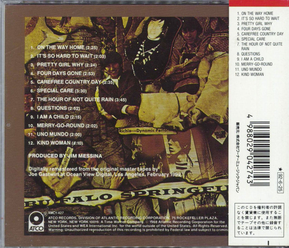 Buffalo Springfield Last Time Around Japanese CD album (CDLP)