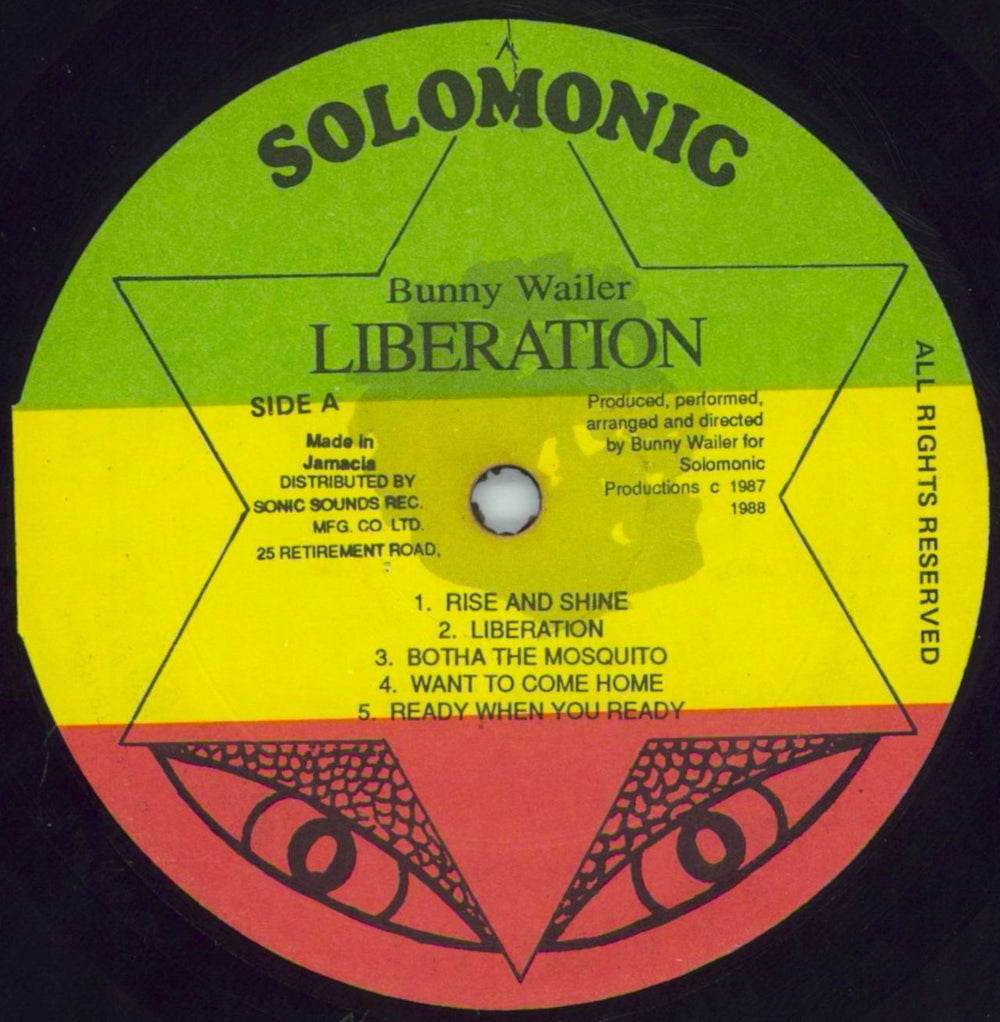 Bunny Wailer Liberation Jamaican vinyl LP album (LP record) BW8LPLI801903