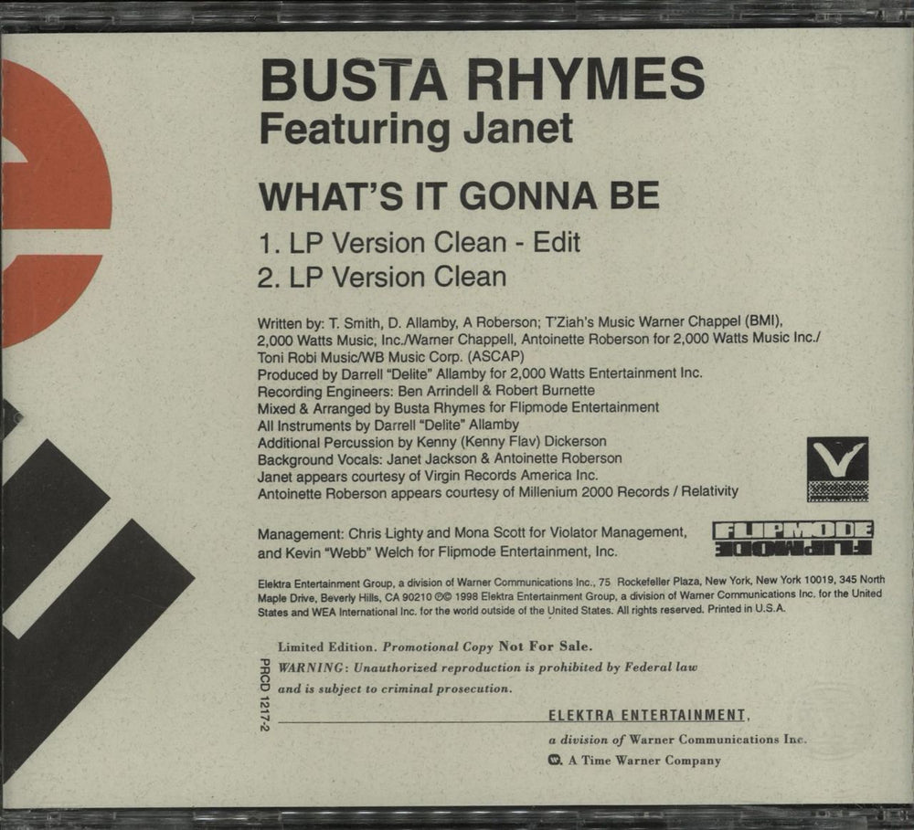 Busta Rhymes What's It Gonna Be US Promo CD single (CD5 / 5") USTC5WH132289