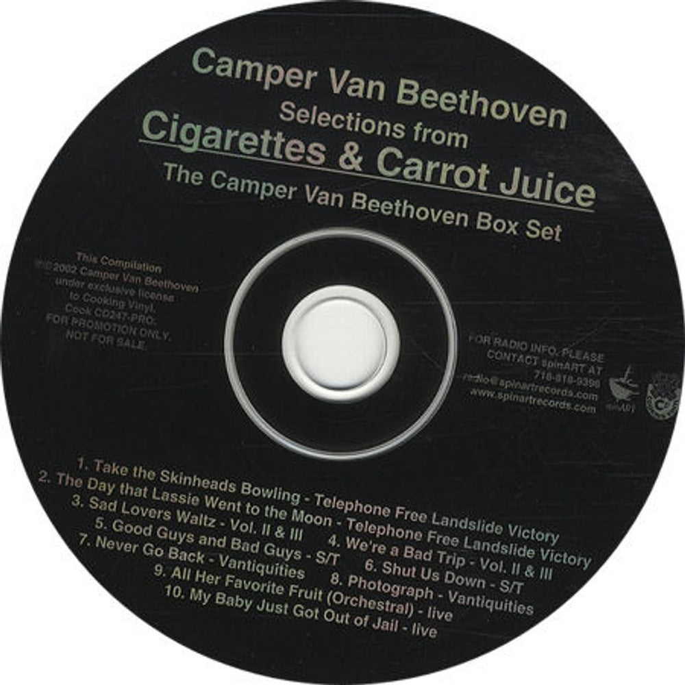 Camper Van Beethoven Selections From Cigarettes & Carrot Juice US Promo CD album (CDLP) CD247-PRO