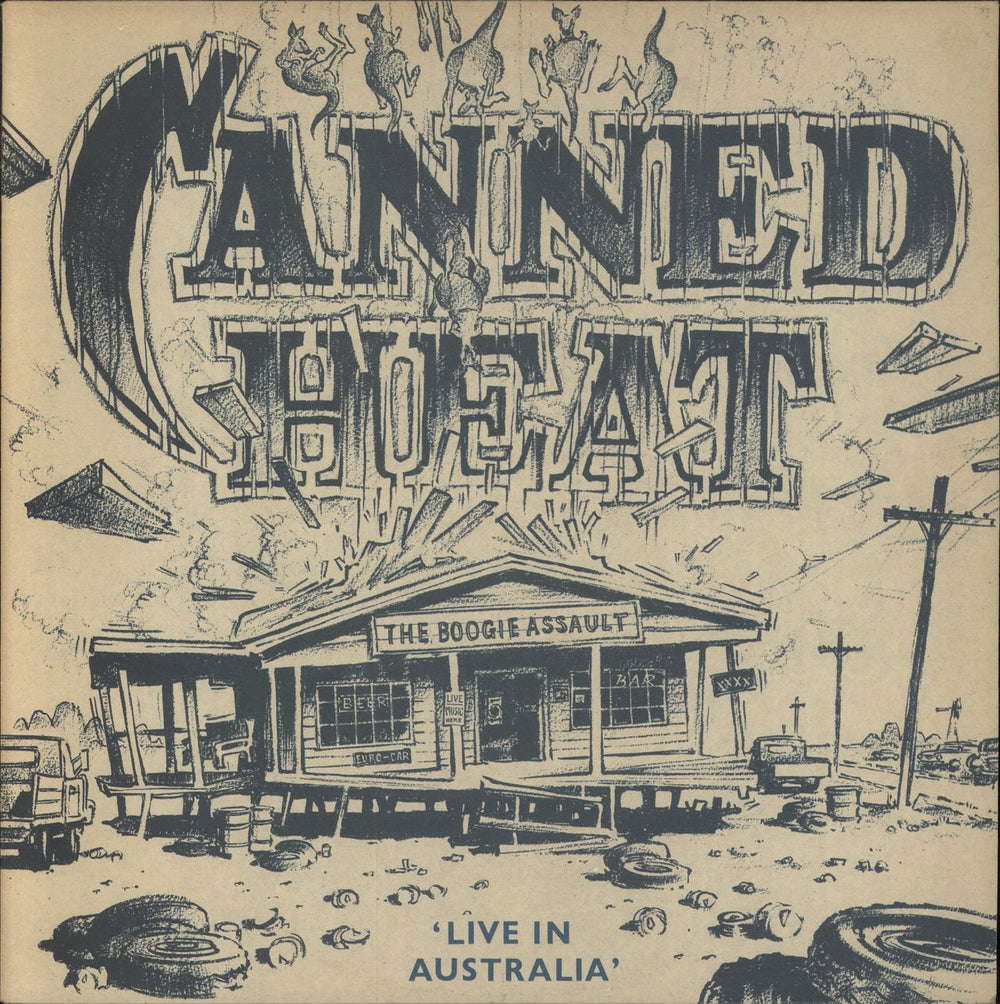 Canned Heat The Boogie Assault 'Live In Australia' - Blue Vinyl - EX UK vinyl LP album (LP record) BEDLP5