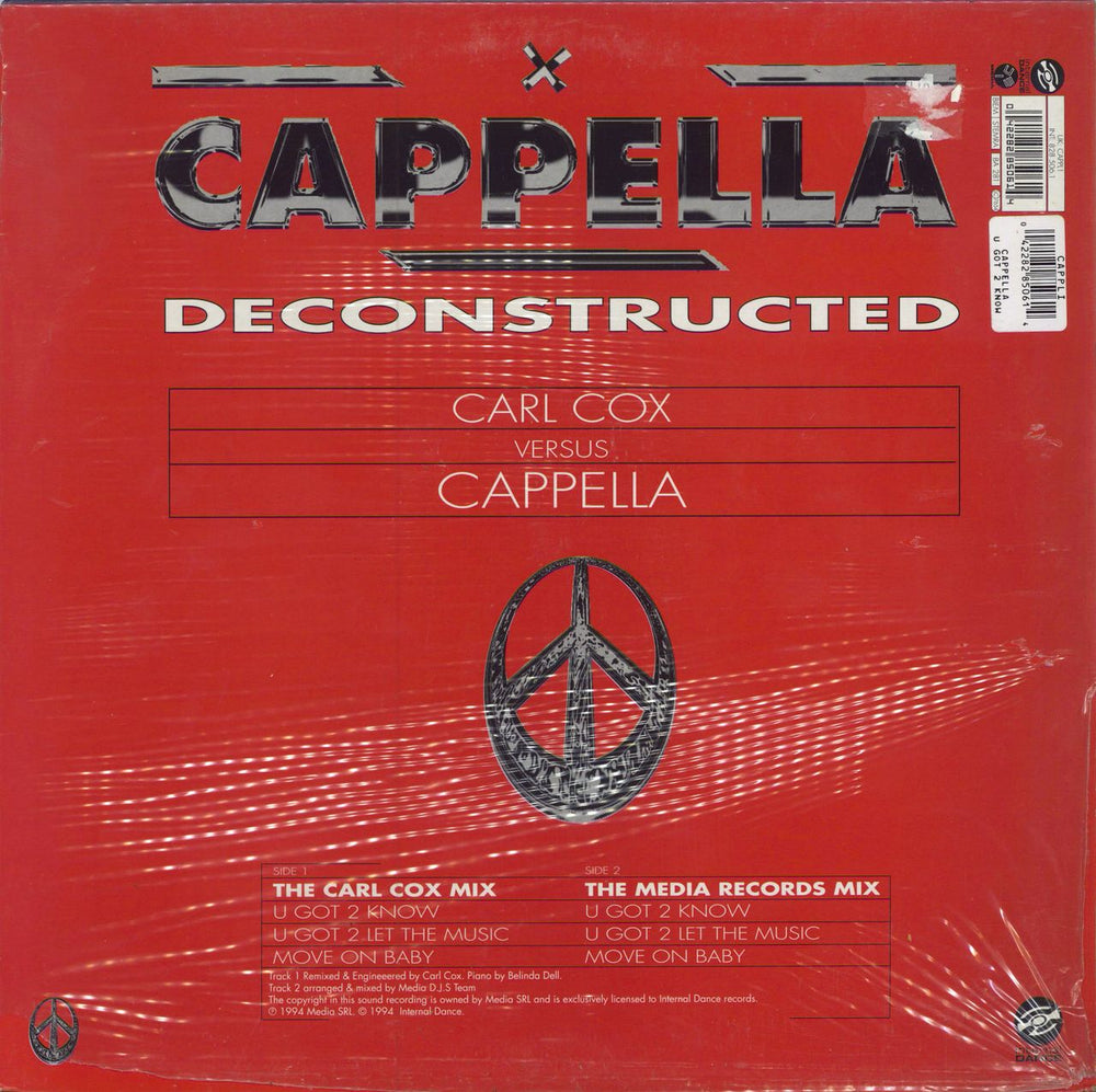 Cappella U Got 2 Know + Deconstructed Bonus 12" - Sealed UK 2-LP vinyl record set (Double LP Album)