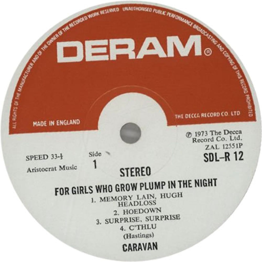 Caravan For Girls Who Grow Plump In The Night - 1st (B) UK vinyl LP album (LP record) CAVLPFO172694