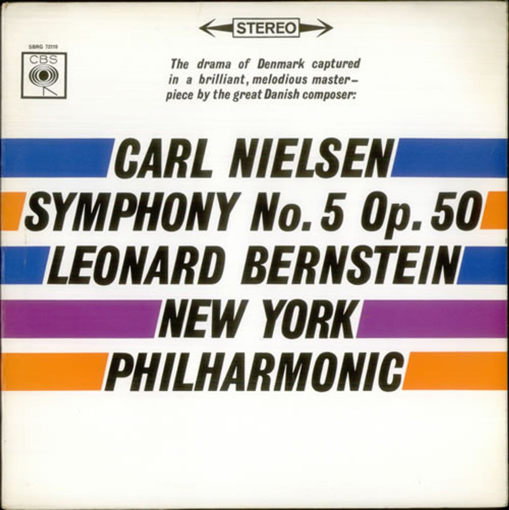 Carl Nielsen Symphony No. 5, Op. 50 UK vinyl LP album (LP record) SBRG72110