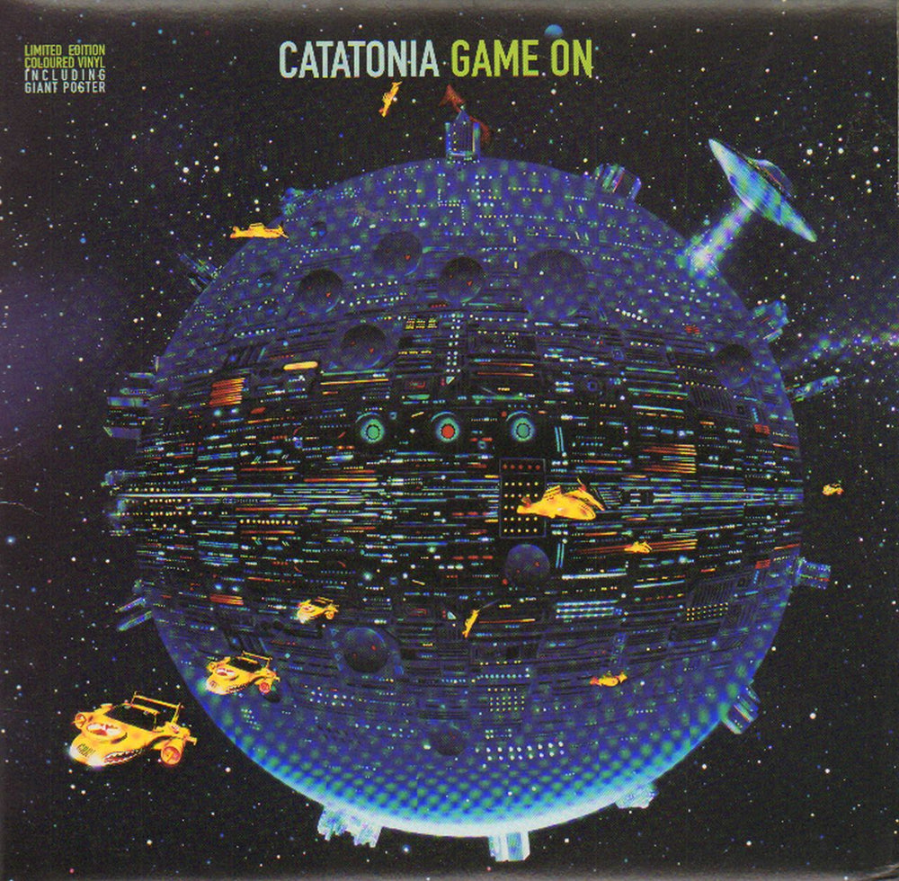 Catatonia Game On - Lime Green Vinyl + Poster UK 7" vinyl single (7 inch record / 45) NEG114