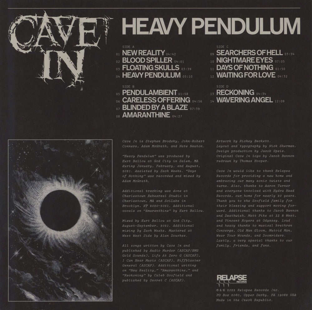 Cave In Heavy Pendulum - Aqua Blue Vinyl UK 2-LP vinyl record set (Double LP Album)