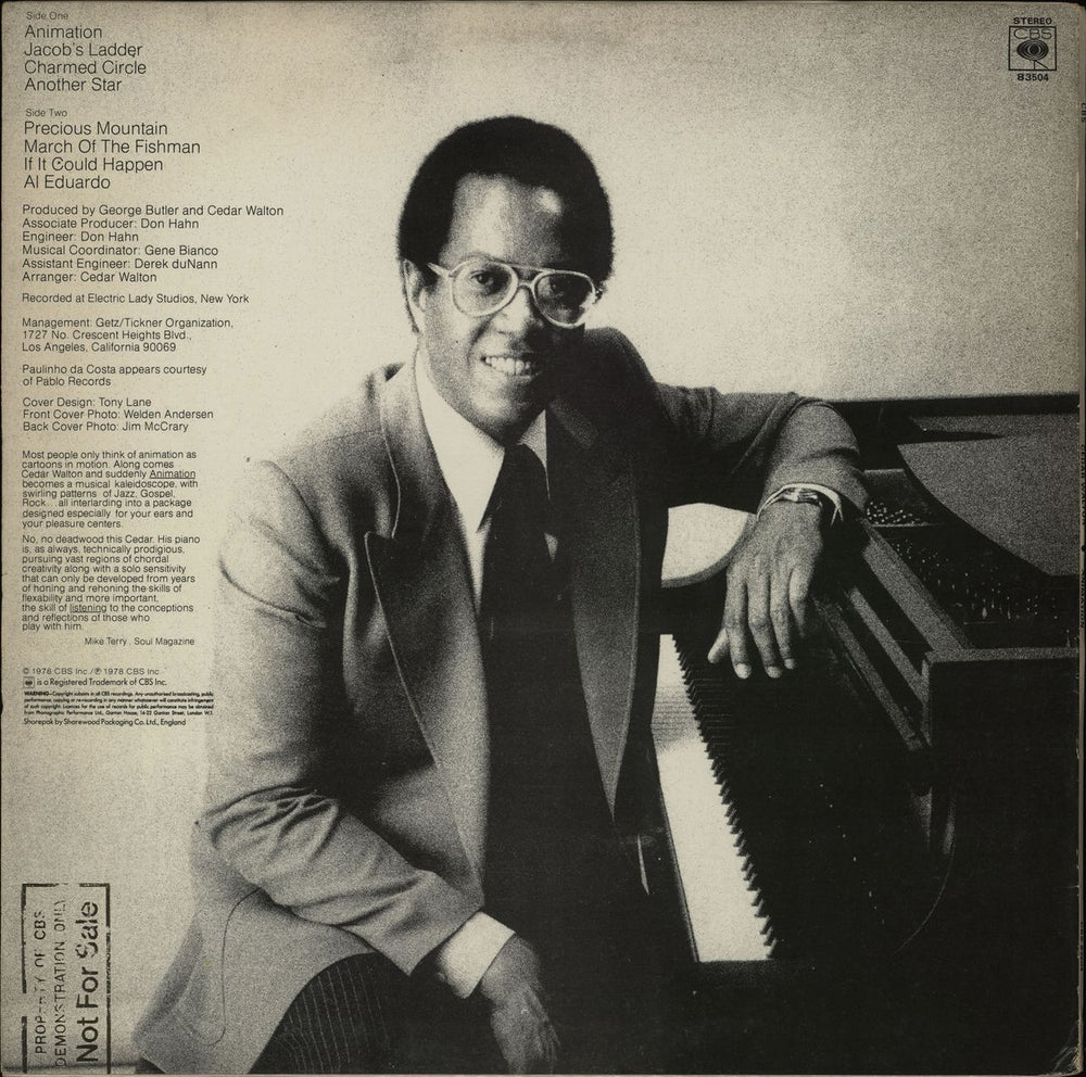 Cedar Walton Animation UK vinyl LP album (LP record)