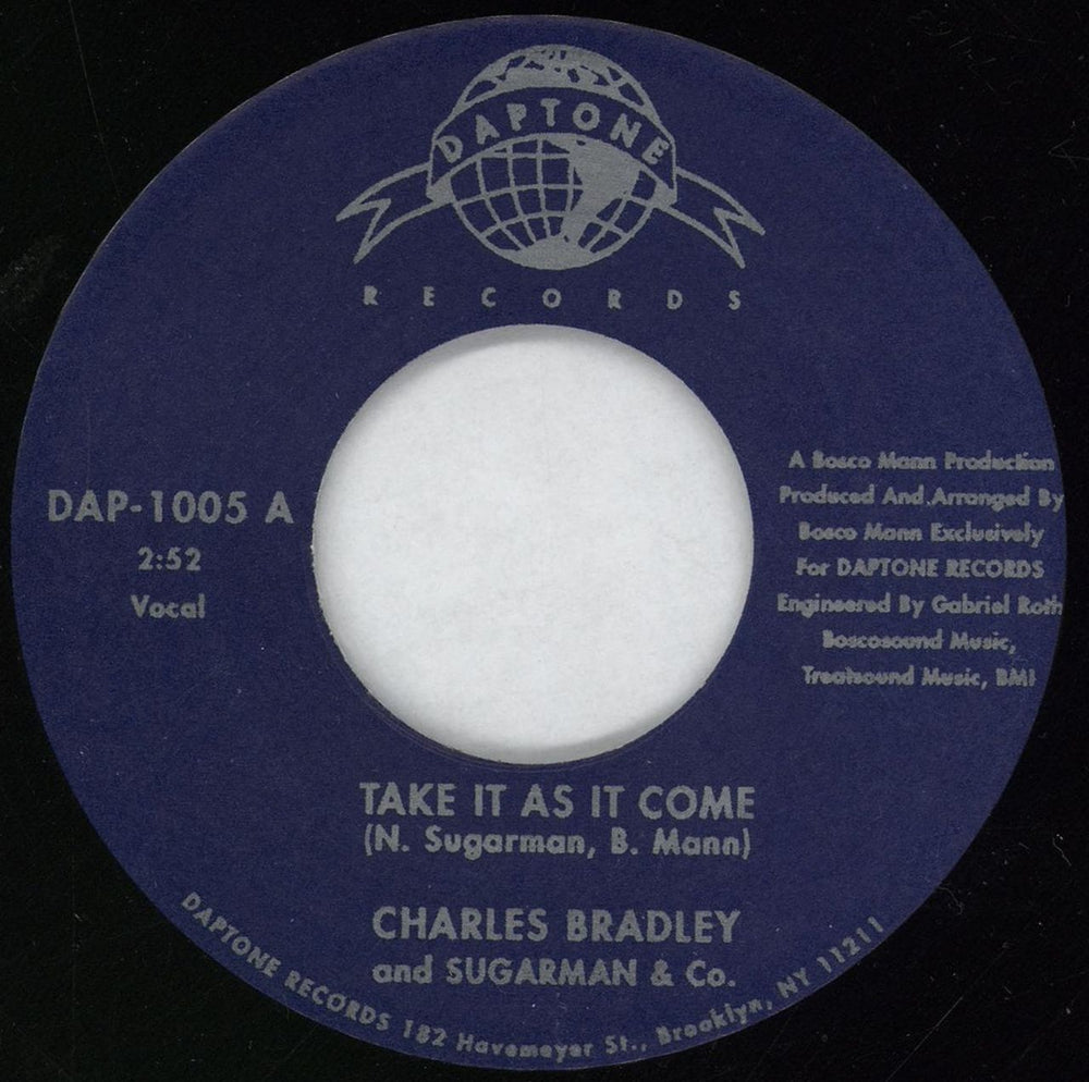Charles Bradley Take It As It Come US 7" vinyl single (7 inch record / 45) DAP-1005