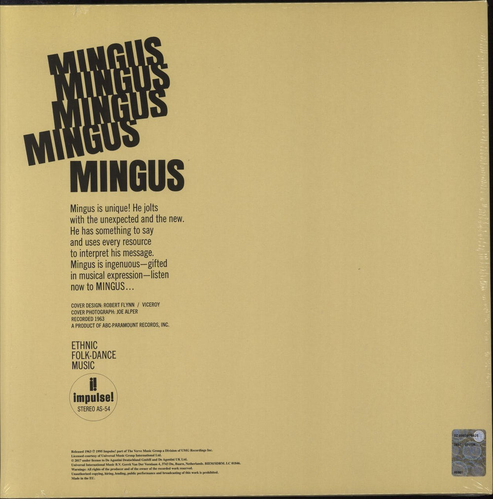 Charles Mingus Mingus, Mingus, Mingus, Mingus, Mingus - 180gm Vinyl - Sealed + Booklet UK vinyl LP album (LP record)